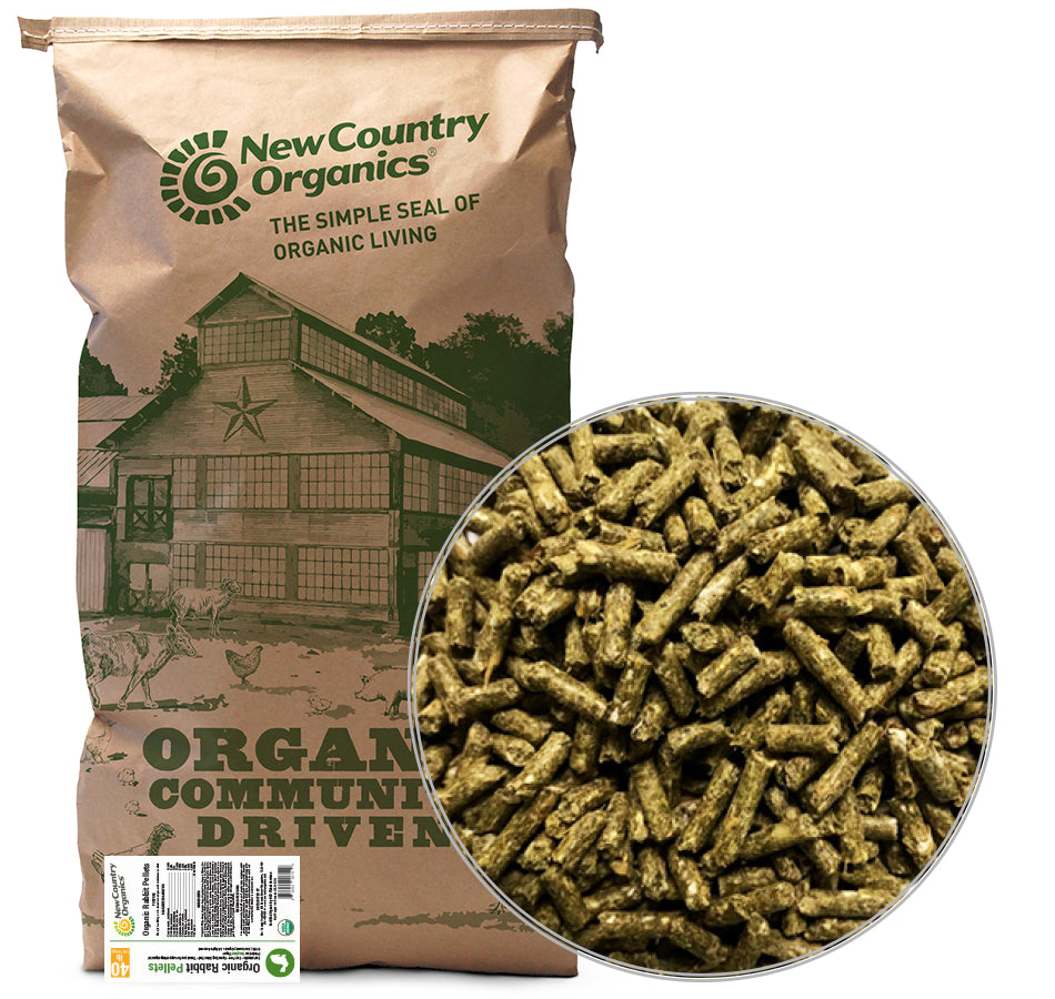 New Country Organics Organic Rabbit Pellets 40 lb bag with pellets
