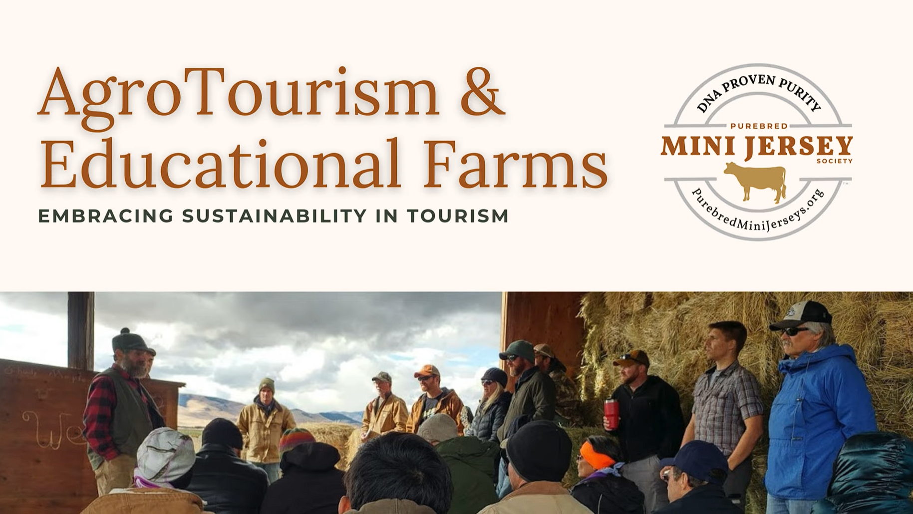 Load video: Purebred Mini Jersey Society webinar featuring Whitetail Hollow Farms in a discussion about agritourism, educational farms, and supplemental farm income.