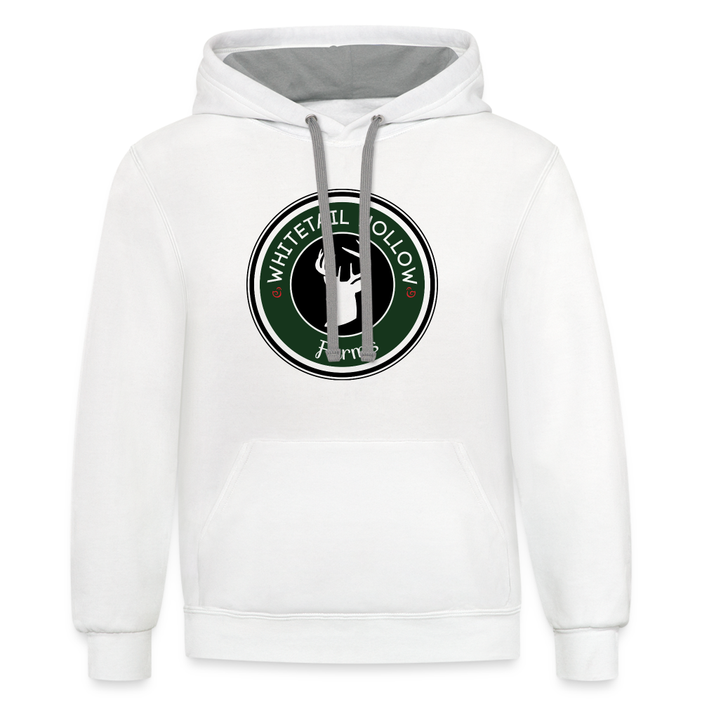 Contrast Hoodie - white/gray