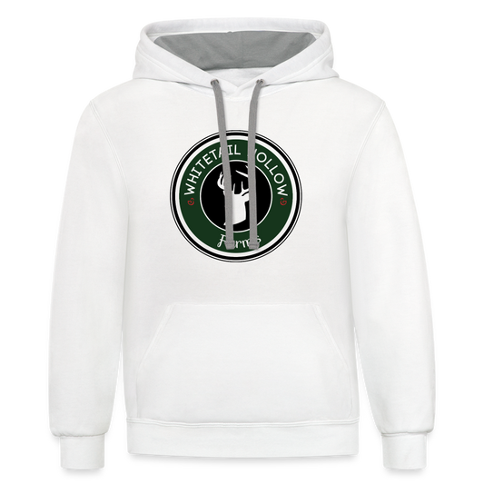 Contrast Hoodie - white/gray
